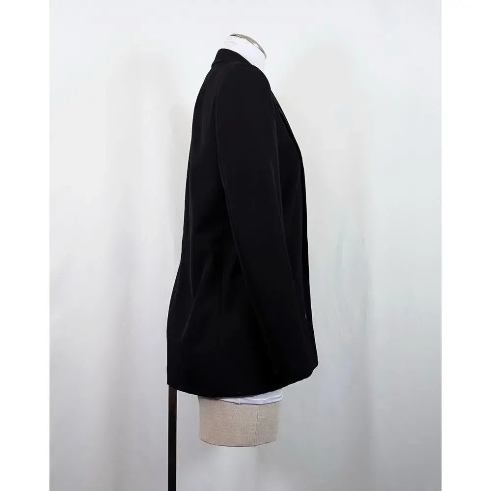 Vintage 70s Skirt Suit Calvin Klein Black Jacket Business Size 8 10 IGLWU - Picture 4 of 16